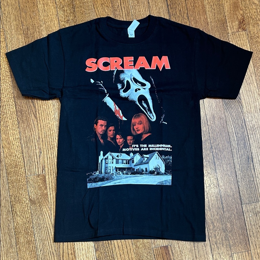 Scream (1996) Movie Black Graphic T-Shirt - NWOT, Unisex Small